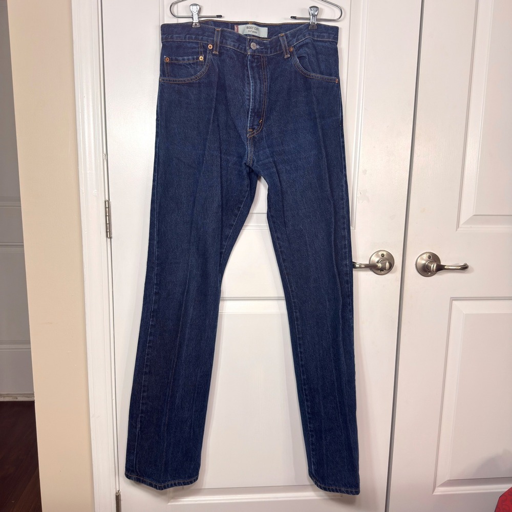 Vintage 2005 Levi's 517 Boot Cut Jeans Men's 34x34 Dark Wash Denim